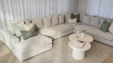 Sidney 6 Seater Corner Modular with Chaise - Cuddle Grey Gum