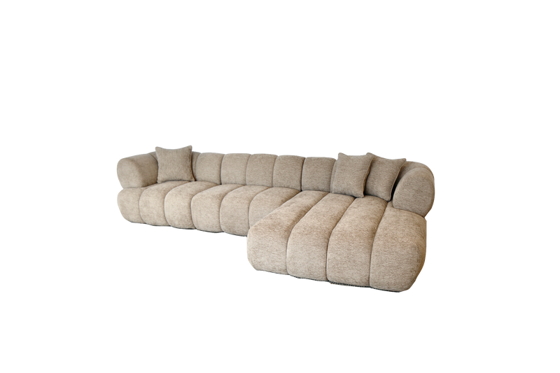Savannah 3 Seater with Chaise - Almond