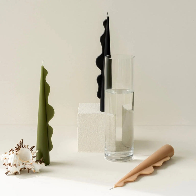 Seaweed Pillar Candle - Toffee