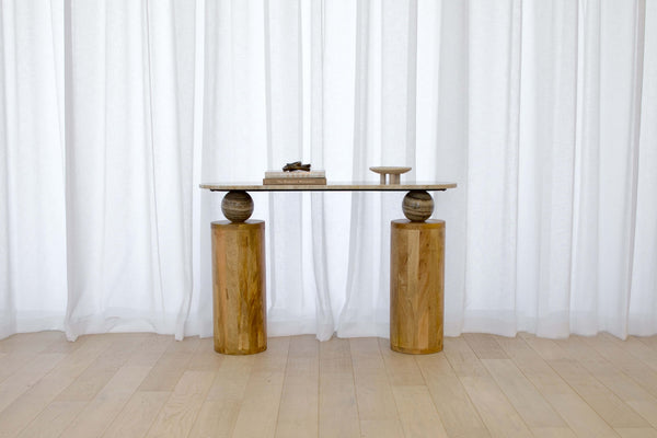 Sfera Marble/Wood Console