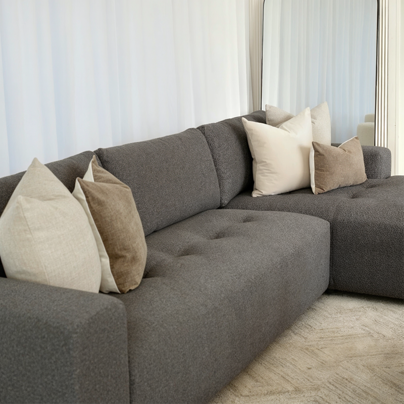 Lyla 3 Seater with Chaise - Cloud Caviar