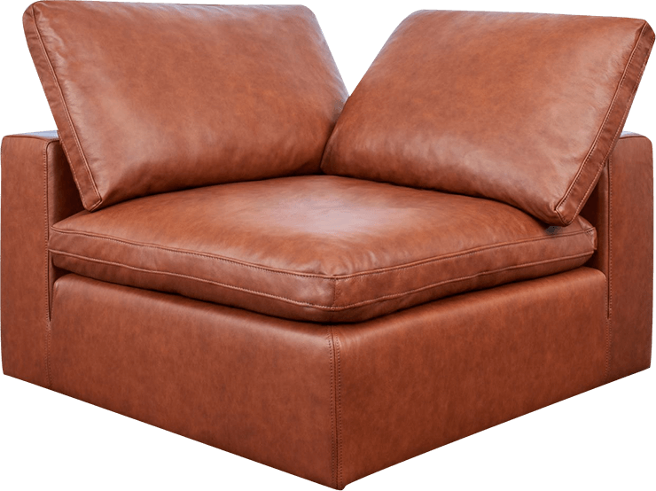 Armless Cloud Sofa in Cagnac leather Colour