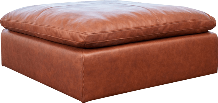 Ottoman in Cagnac leather Colour
