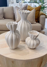 Basma Vase Large - White