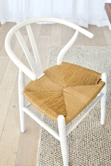 Elm Wishbone Chair - White/Natural