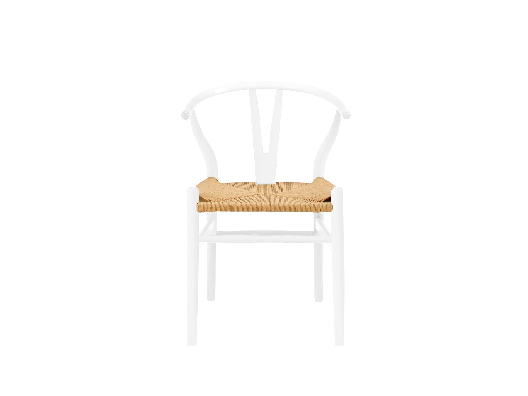 Buy Elm Wishbone Chair White/Natural in Perth, Osborne Park
