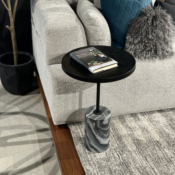 Kush Side Table - Black & Grey