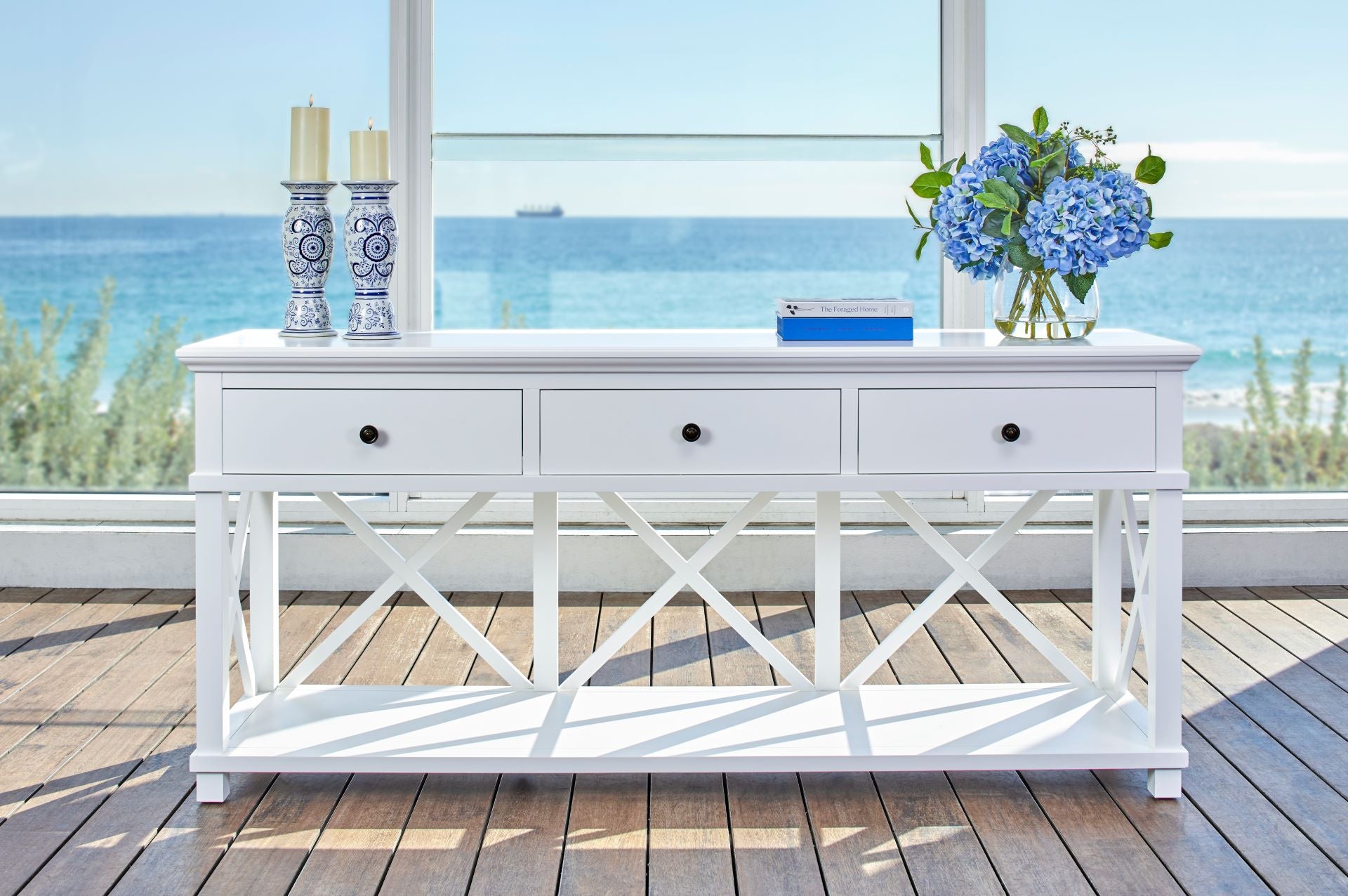 Hampton Console Table Buy Hampton Style 3 Drawer Console Table in Perth, Joondalup, Osborne ...