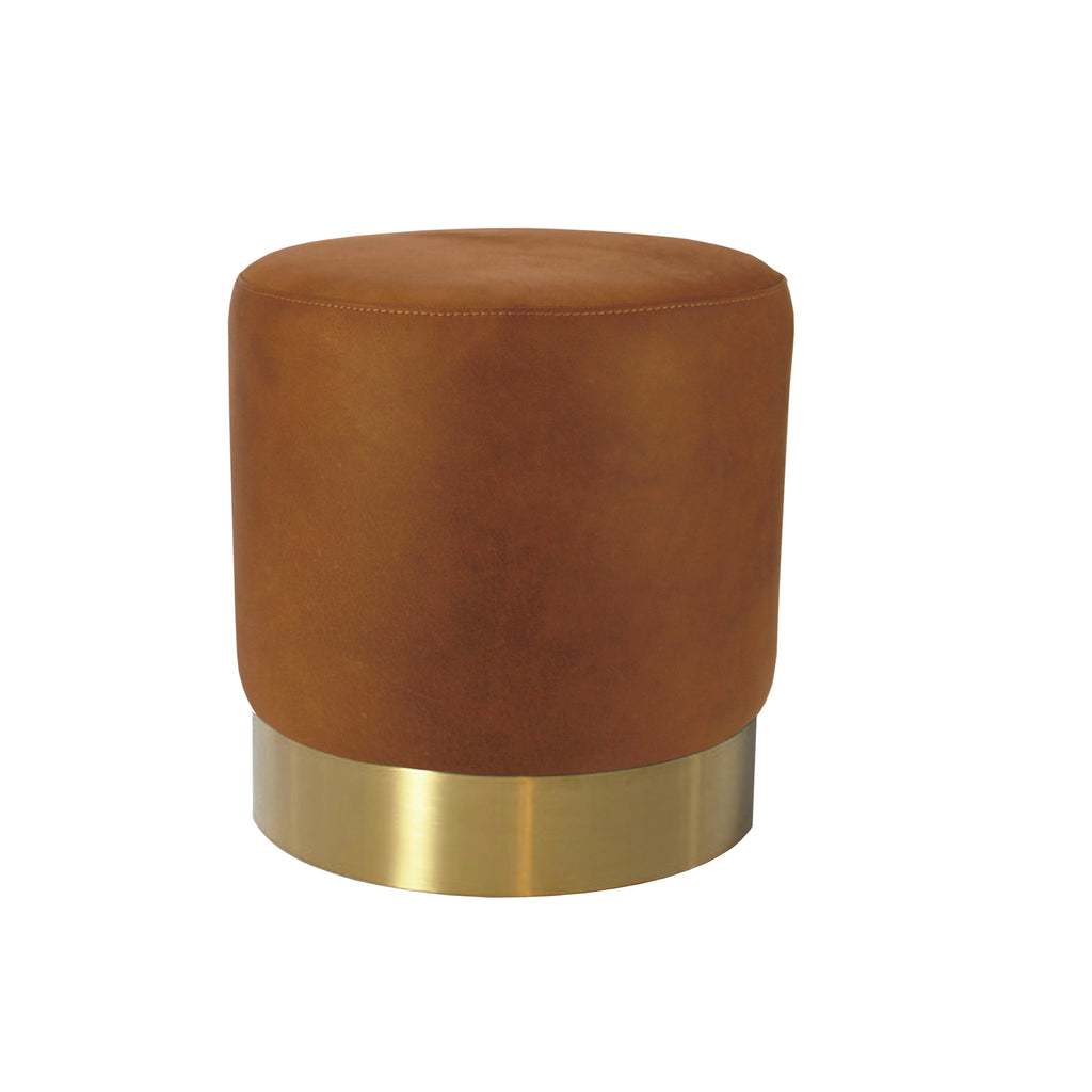 Cognac store color ottoman