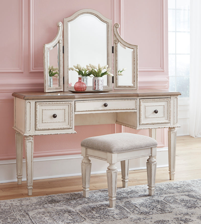 Buy French Provincial Antoinette Vanity Table with Mirror  Stool in Perth,  Osborne Park, Joondalup – The Furniture Gallery