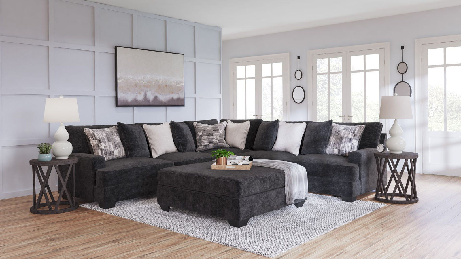 Buy Grey Plaza Charcoal Corner Lounge in Perth Osborne Park Joondalup The Furniture Gallery