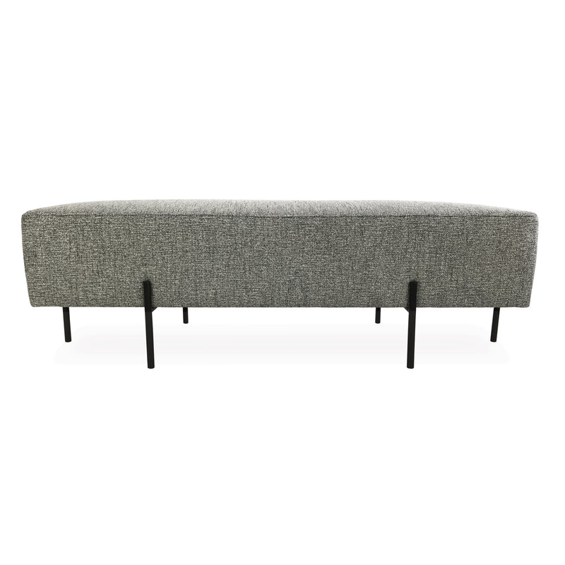 Coco Quilted Ottoman - Textured Grey