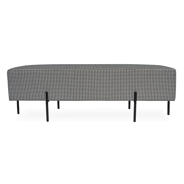 Coco Quilted Ottoman - Houndstooth
