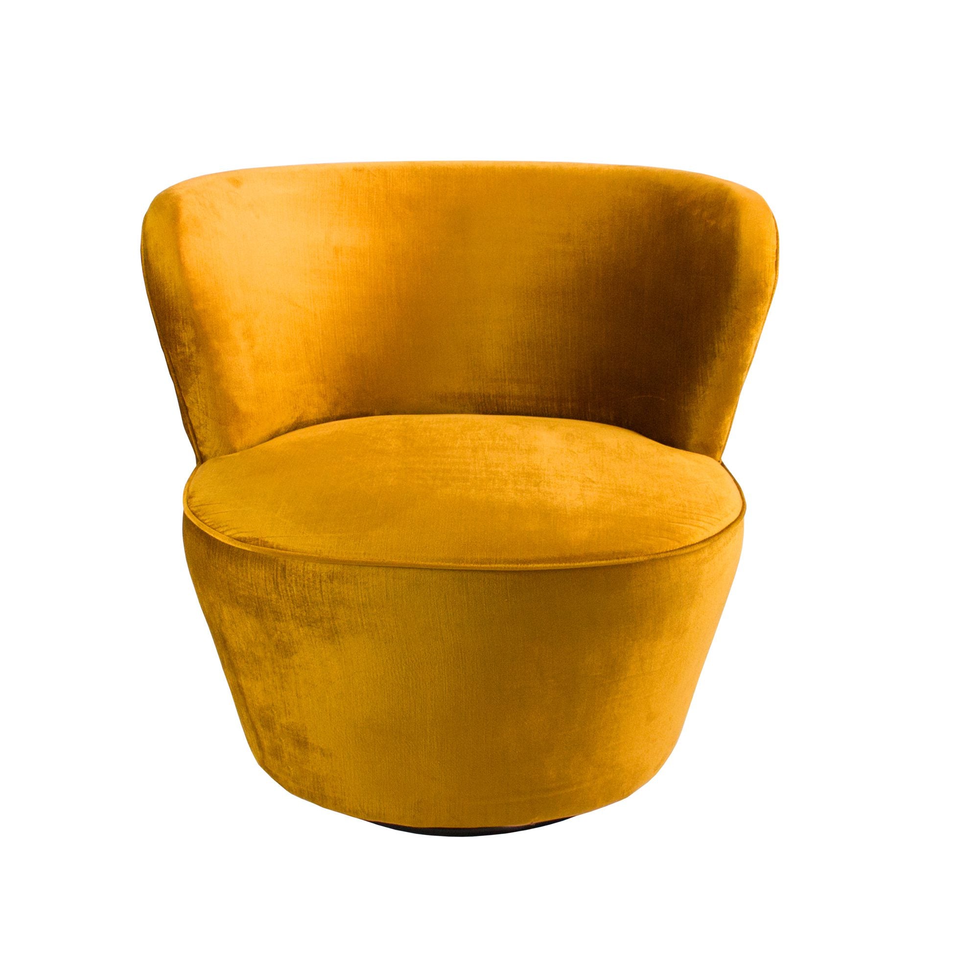 Buy Coco Vintage Marigold Velvet Swivel Office Chair in Perth