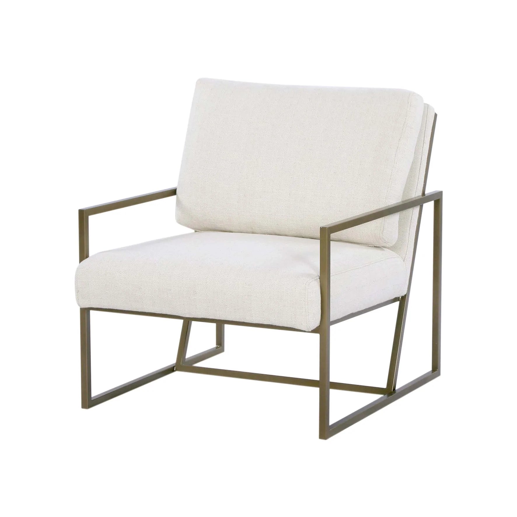 Buy Emery Cream Linen Chair with Brass Frame in Perth, Osborne Park