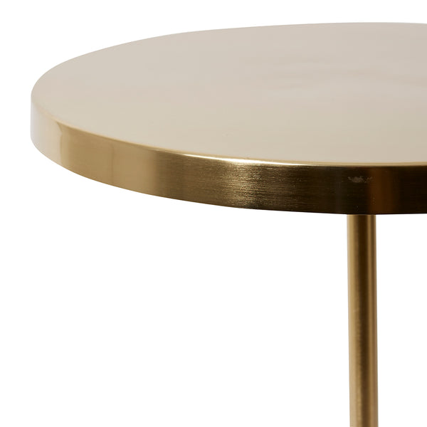 Kush Side Table - White & Gold