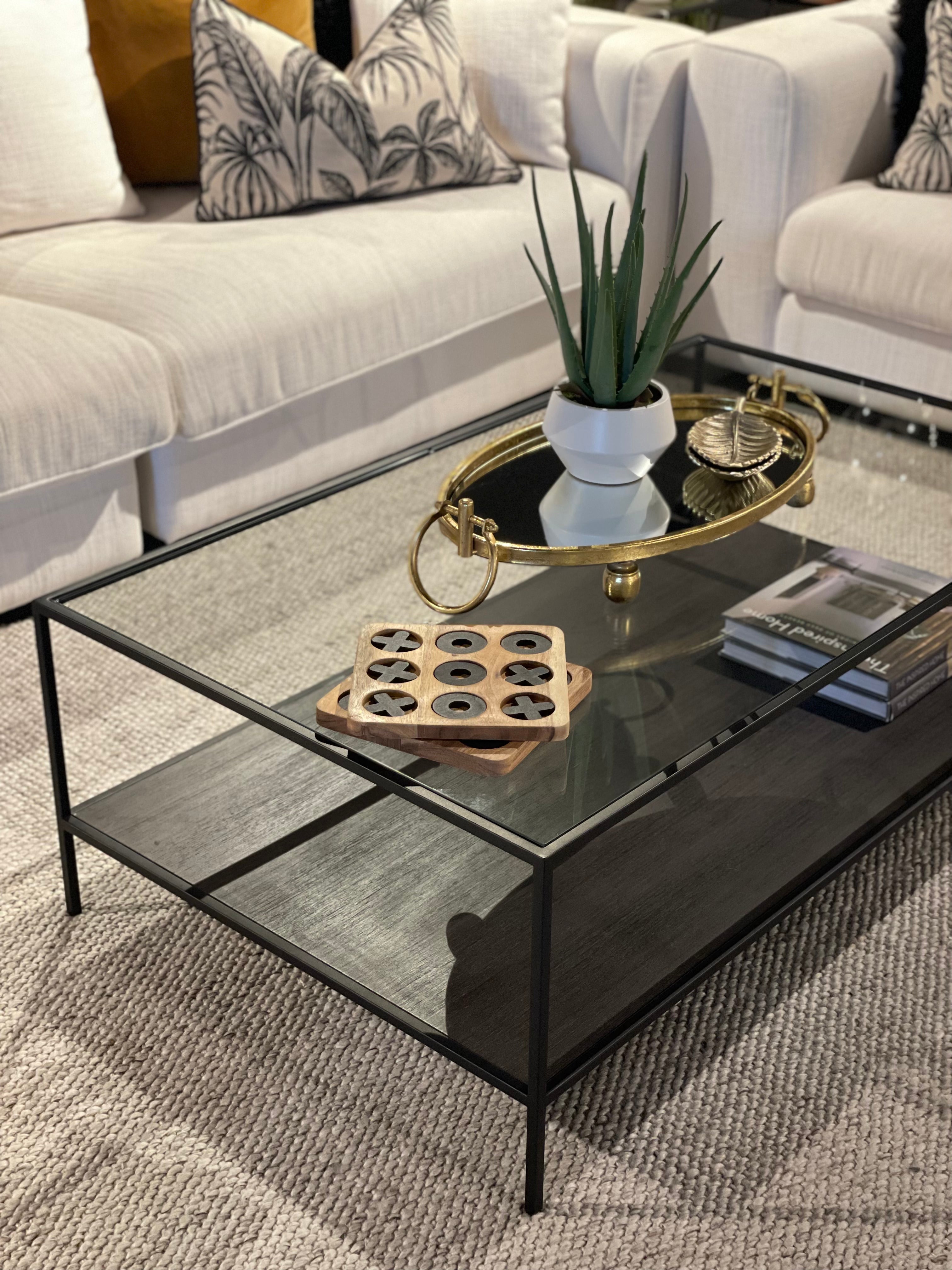 Buy Emery Black Metal Frame Coffee Table in Perth, Osborne Park