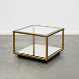 Mina Lower Side Table - Brushed Gold