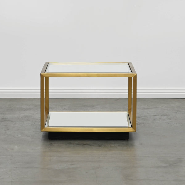 Mina Lower Side Table - Brushed Gold