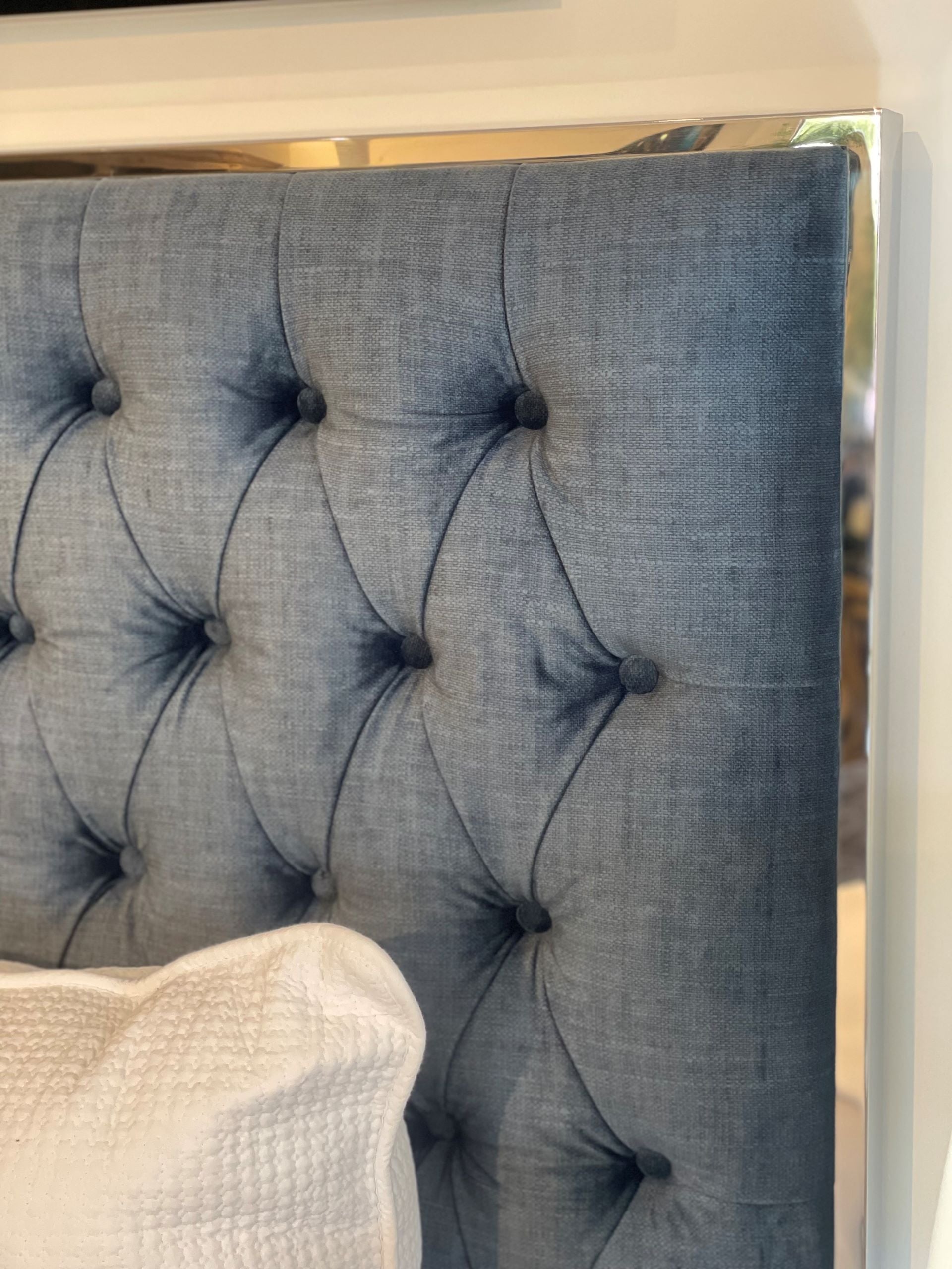 Buy Pandora Royal Blue Velvet Bed in Perth, Osborne Park, Joondalup WA