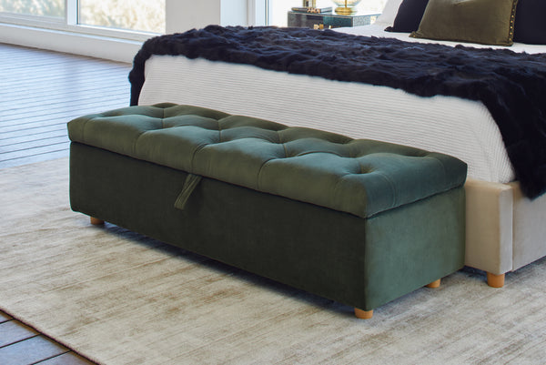 Buy Ravello Green Blanket Box in Perth Osborne Park Joondalup WA The Furniture Gallery