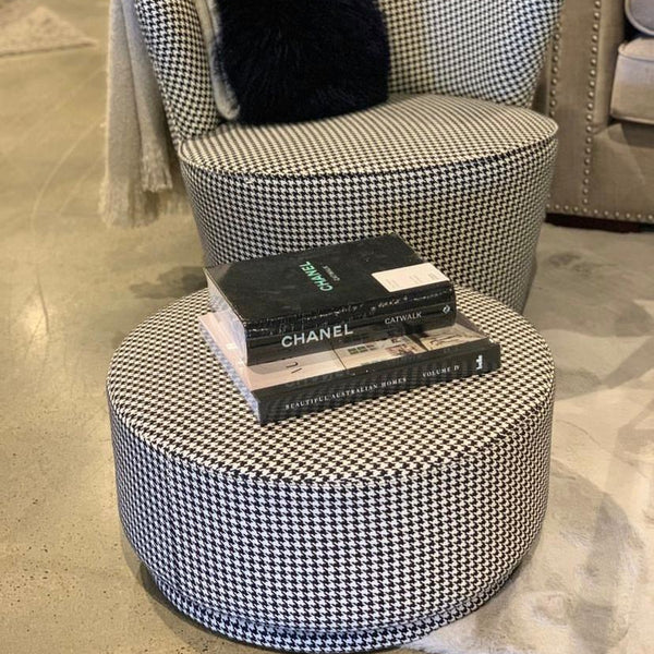 Houndstooth ottoman store